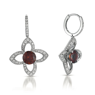 Gelato Color Gemstone and Diamond Earrings Style 18ER00044D