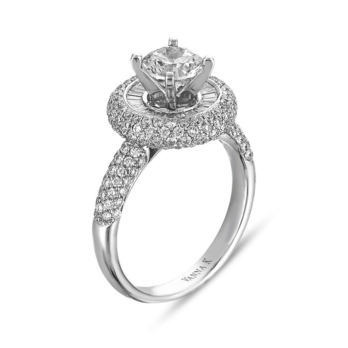 Ultra Lux Cascade Bridal Ring Style 18AR0630WDCZ