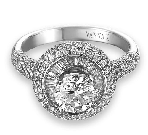 Ultra Lux Cascade Bridal Ring Style 18AR0630WDCZ