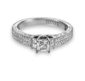 Hand Engraved Perfect Profile Diamond Ring Style 18RO7614DCZ