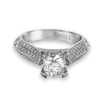 Hand Engraved Perfect Profile Diamond Ring Style 18RGL0227DCZ
