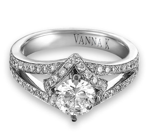 Vintage Inspired Diamond Pave Set Solea Ring Style 18AR9723DCZ