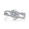 Vintage Inspired Diamond Pave Set Solea Ring Style 18RGL00167DCZ