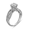 Vintage Inspired Diamond Pave Set Solea Ring Style 18RGL00176DCZ