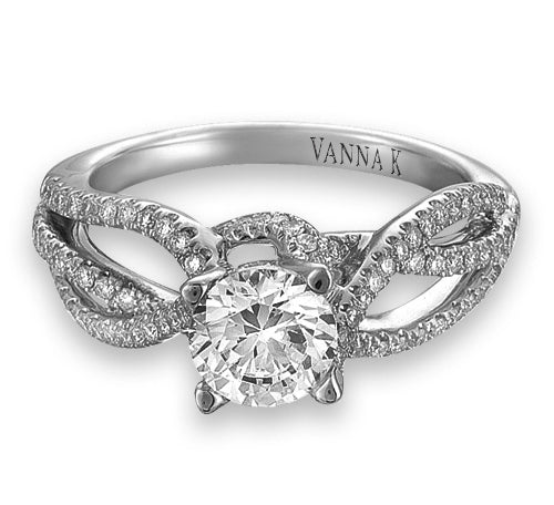Vintage Inspired Diamond Pave Set Solea Ring Style 18RGL00176DCZ