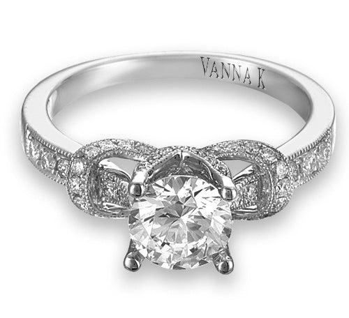 Vintage Inspired Diamond Pave Set Solea Ring Style 18RGL0200DCZ