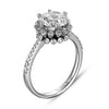 Vintage Inspired Diamond Pave Set Solea Ring Style 18RO6033DCZ