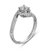 Vintage Inspired Diamond Pave Set Solea Ring Style 18RO7631DCZ