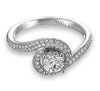 Vintage Inspired Diamond Pave Set Solea Ring Style 18RO7631DCZ