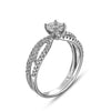 Vintage Inspired Diamond Pave Set Solea Ring Style 18RO8076DCZ