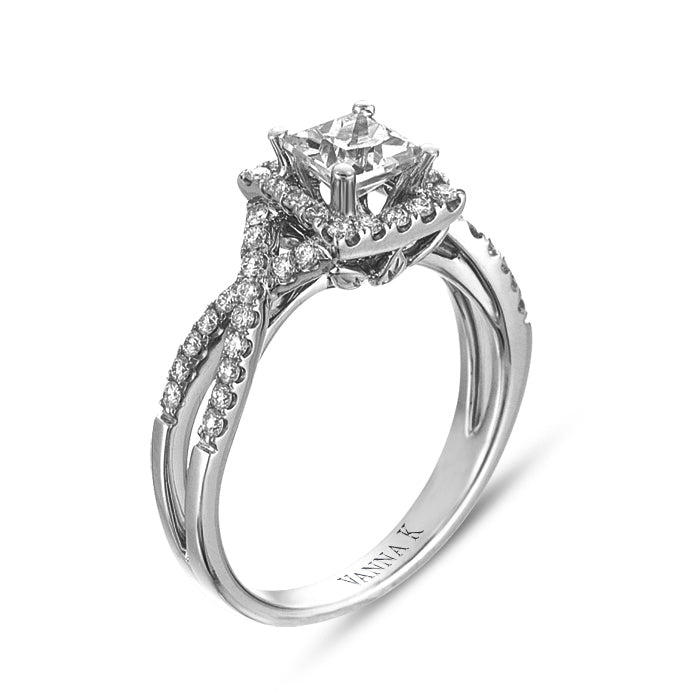 Vintage Inspired Diamond Pave Set Solea Ring Style 18RO8079DCZ