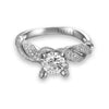 Vintage Inspired Diamond Pave Set Solea Ring Style 18RGG178DCZ