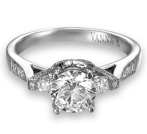 Vintage Inspired Diamond Pave Set Solea Ring Style 18RGL0206DCZ