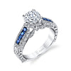 Hand Engraved Perfect Profile Diamond Ring Style 18M002681SEDCZ