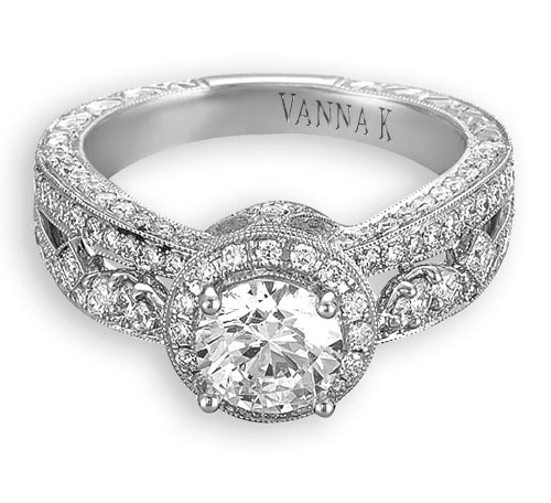 Hand Engraved Perfect Profile Diamond Ring Style 18RGL00271DCZ