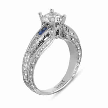 Hand Engraved Perfect Profile Diamond Ring Style 18RGL00173SDCZ