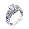 Hand Engraved Perfect Profile Diamond Ring Style 18RGL00188SDCZ