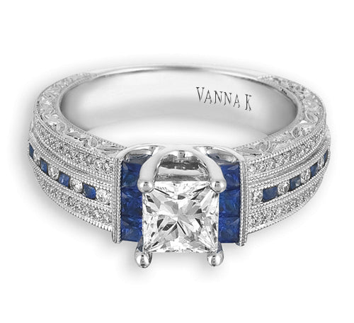 Hand Engraved Perfect Profile Diamond Ring Style 18RGL00192SDCZ
