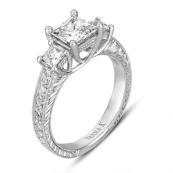 Hand Engraved Perfect Profile Diamond Ring Style 18R02381DCZ