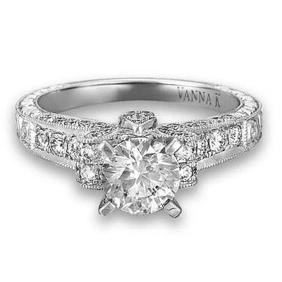 Hand Engraved Perfect Profile Diamond Ring Style 18RGL00277DCZ