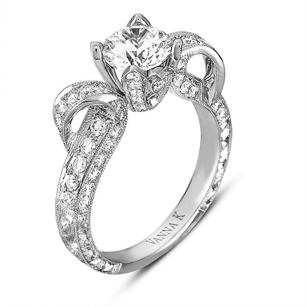 Hand Engraved Perfect Profile Diamond Ring Style 18RGL00279DCZ