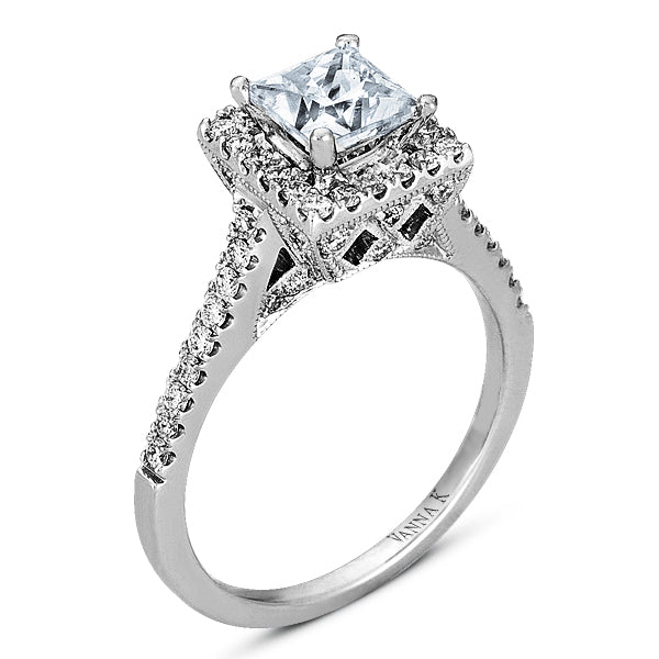 Vintage Inspired Diamond Pave Set Solea Ring Style 18RGL322DCZ