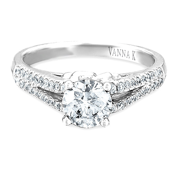 Vintage Inspired Diamond Pave Set Solea Ring Style 18RM48878DCZ