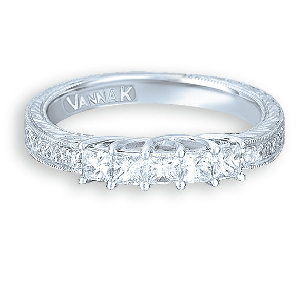 Hand Engraved Perfect Profile Diamond Band Style  18BND2381