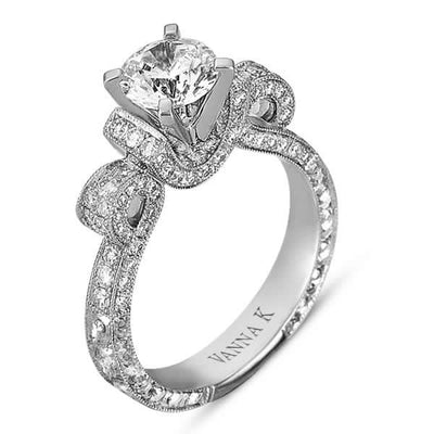 Hand Engraved Perfect Profile Diamond Ring Style 18RGL00275DCZ