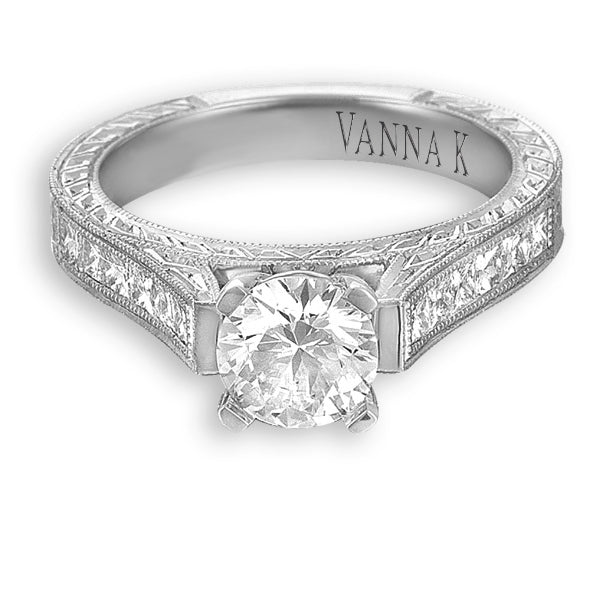 Hand Engraved Perfect Profile Diamond Ring Style 18RGL00344DCZ