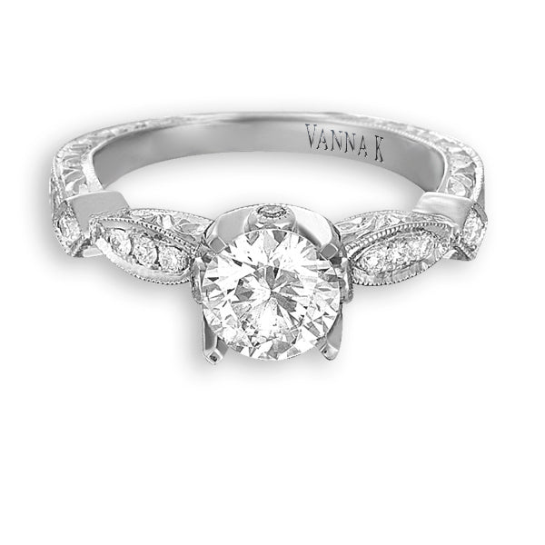 Hand Engraved Perfect Profile Diamond Ring Style 18RGL00358DCZ