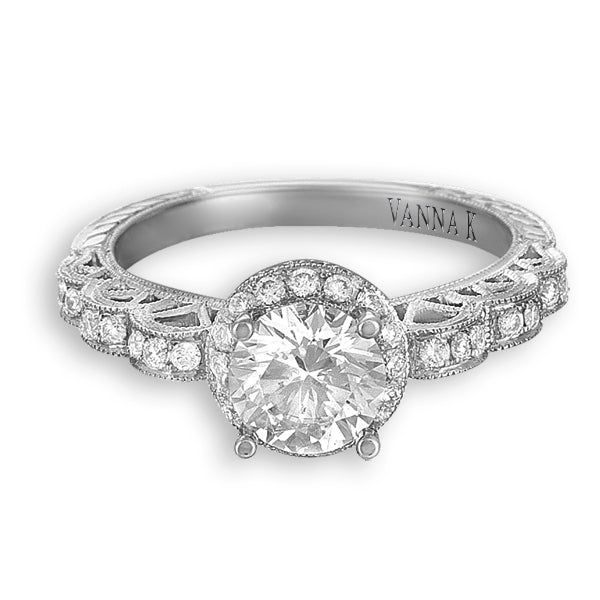 Hand Engraved Perfect Profile Diamond Ring Style 18RGL00367DCZ