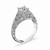 Hand Engraved Perfect Profile Diamond Ring Style 18RGL00376DCZ