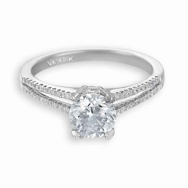 Vintage Inspired Diamond Pave Set Solea Ring Style 18RGL003601DCZ