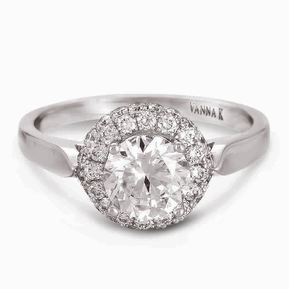 Vintage Inspired Diamond Pave Set Solea Ring Style 18RGL552DCZ