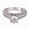 Hand Engraved Perfect Profile Diamond Ring Style 18RGL00074DCZ