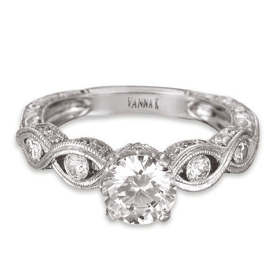 Hand Engraved Perfect Profile Diamond Ring Style 18RGL02956DCZ