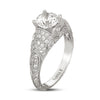 Hand Engraved Perfect Profile Diamond Ring Style 18RGL408DCZ