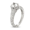 Hand Engraved Perfect Profile Diamond Ring Style 18RGL00449DCZ