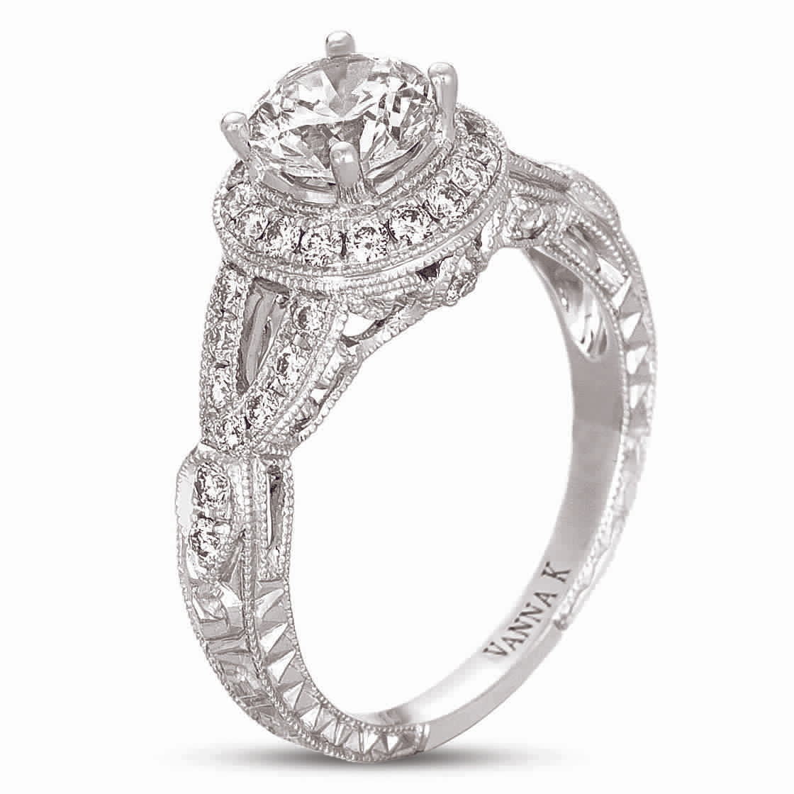 Hand Engraved Perfect Profile Diamond Ring Style 18RGL00555DCZ