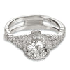 Vintage Inspired Diamond Pave Set Solea Ring Style 18RGL00276DCZ