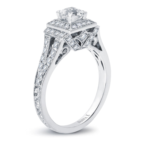 Hand Engraved Perfect Profile Diamond Ring Style 18RGL00596DCZ