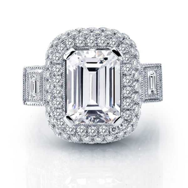 Vintage Inspired Diamond Pave Set Solea Ring Style 18RO54632DCZ