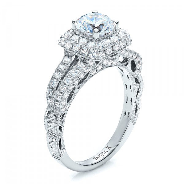 Hand Engraved Perfect Profile Diamond Ring Style 18RGL00652DCZ