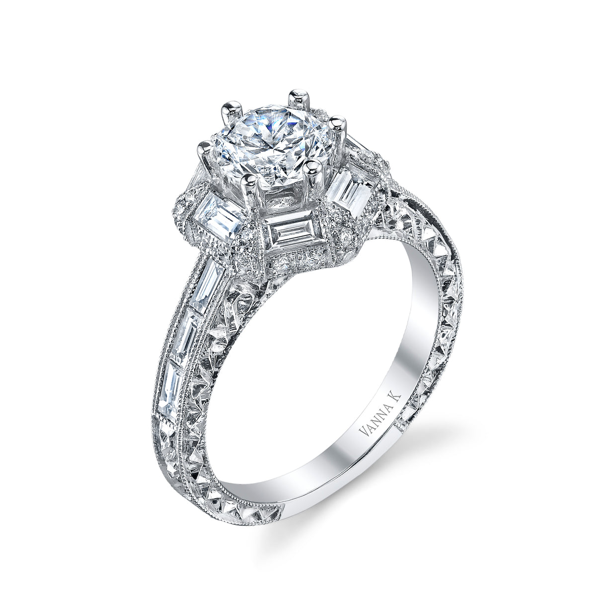 Ultra Lux Cascade Bridal Ring Style 18RGL00650DCZ