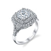 Vintage Inspired Diamond Pave Set Solea Ring Style 18RGL00746DCZ