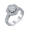 Hand Engraved Perfect Profile Diamond Ring Style 18RO2282DCZ