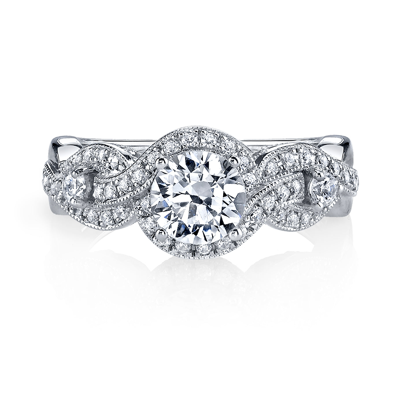 Vintage Inspired Diamond Pave Set Solea Ring Style 18RGL749DCZ