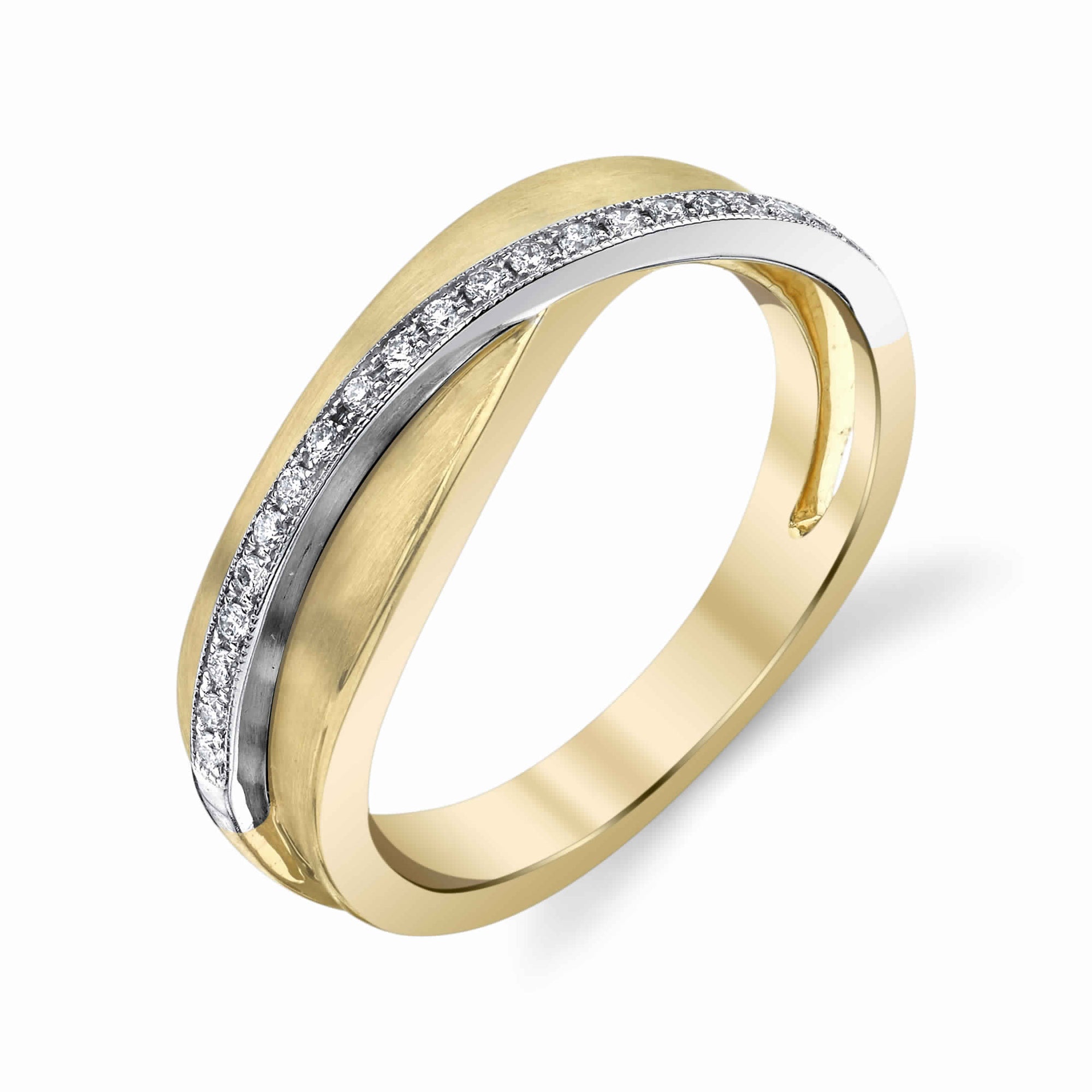 14K TWO TONE FASHION DIAMOND RING 14R85D