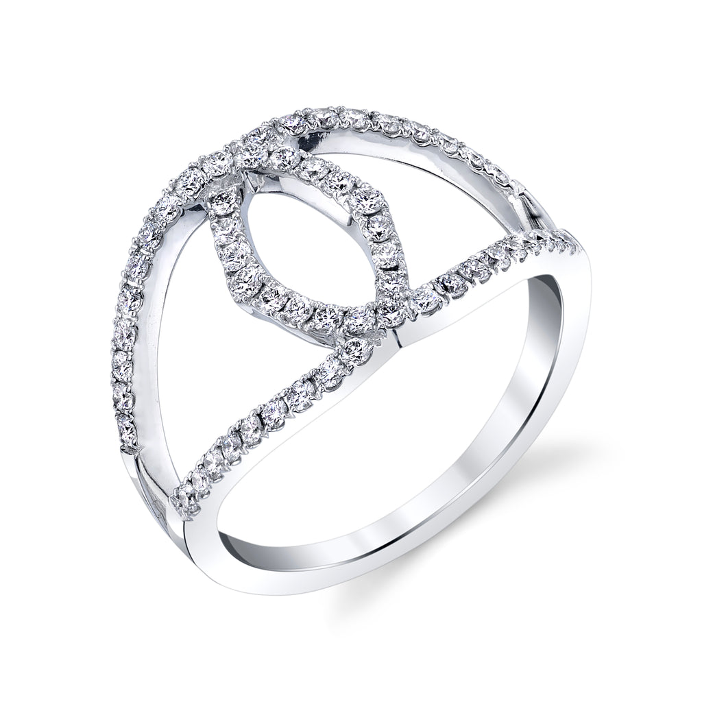 14K WHITE GOLD FASHION DIAMOND RING 14R1167D